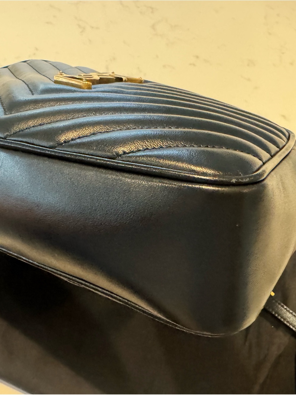 Saint Laurent Black Quilted Camera Crossbody with Gold YSL Logo and Tassel - Picture 9 of 13